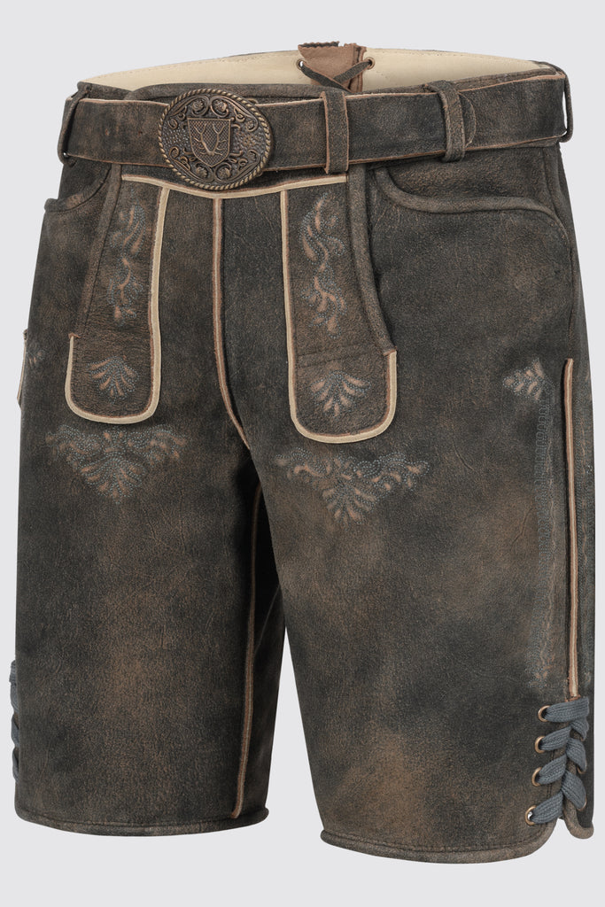 Herren Lederhose CURTIS mit Gürtel - Krüger Buam - 962870-000-0076-dquadrat