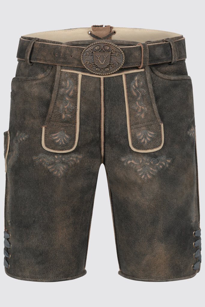 Herren Lederhose CURTIS mit Gürtel - Krüger Buam - 962870-000-0076-dquadrat