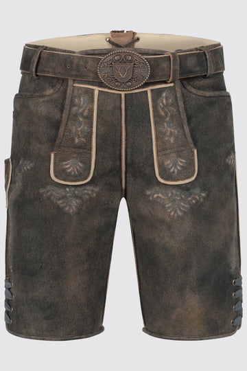 Herren Lederhose CURTIS mit Gürtel - Krüger Buam - 962870-000-0076-dquadrat