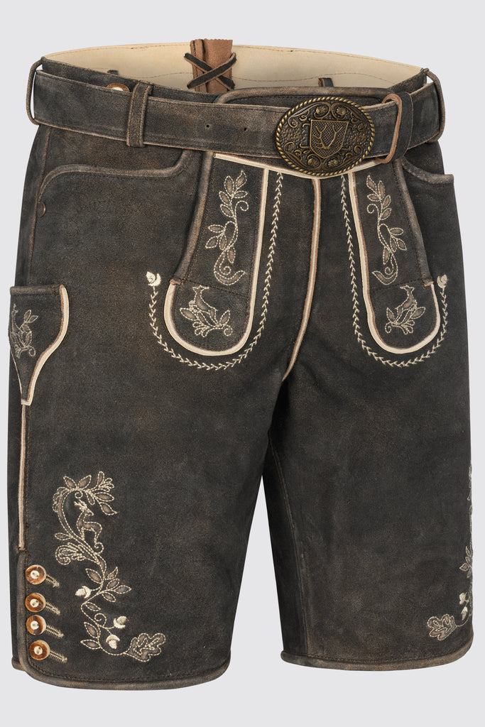 Herren Lederhose ARENDT mit Gürtel - Krüger Buam - 961070-000-0076-dquadrat