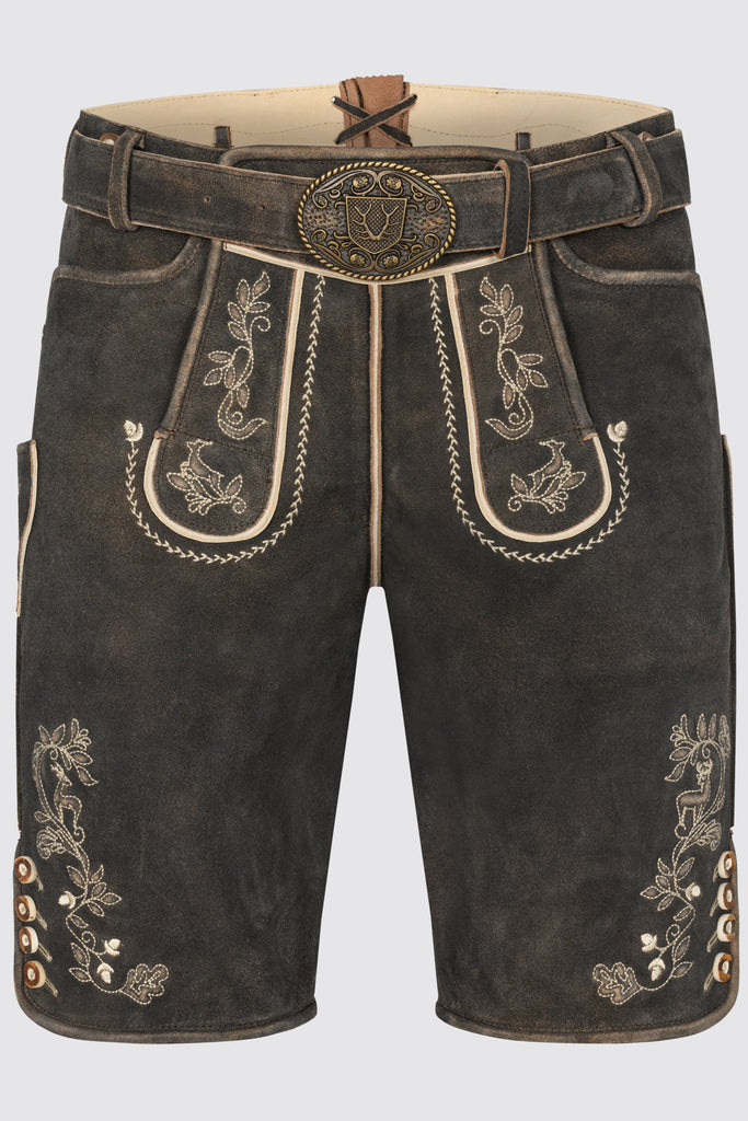 Herren Lederhose ARENDT mit Gürtel - Krüger Buam - 961070-000-0076-dquadrat