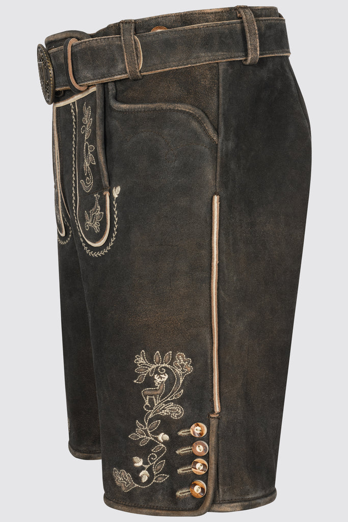 Herren Lederhose ARENDT mit Gürtel - Krüger Buam - 961070-000-0076-dquadrat