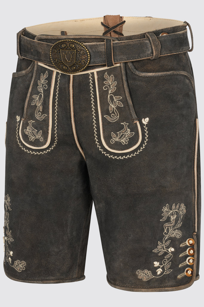 Herren Lederhose ARENDT mit Gürtel - Krüger Buam - 961070-000-0076-dquadrat