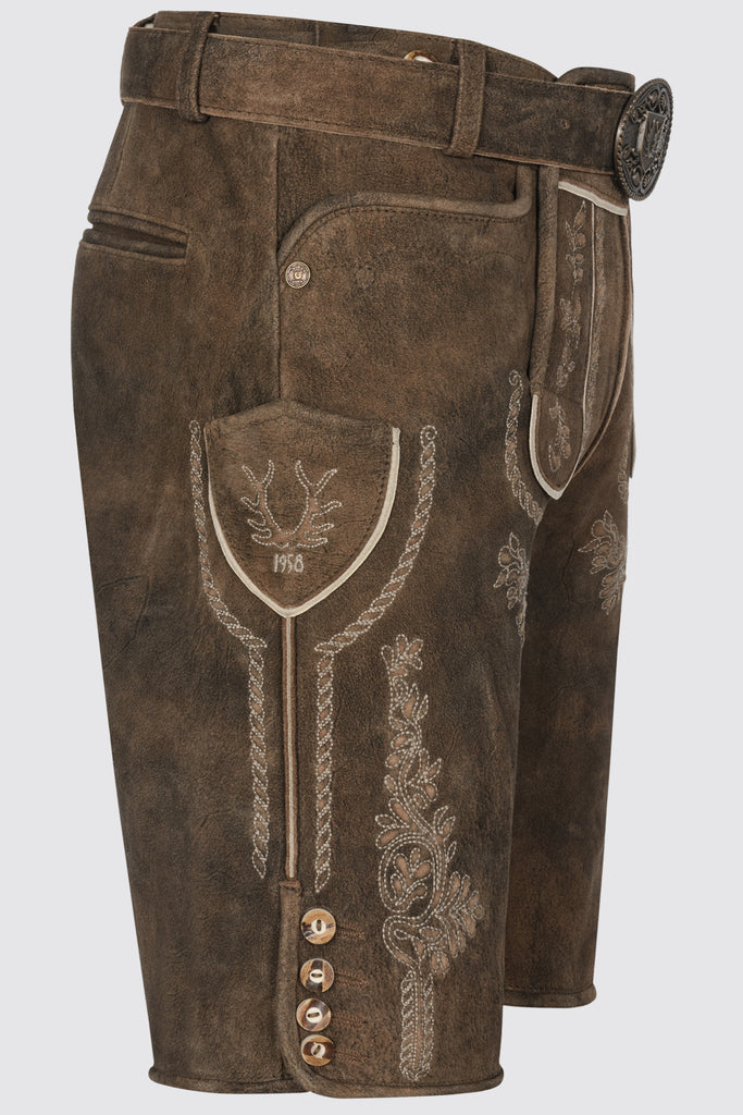 Herren Lederhose QUAN mit Gürtel - Krüger Buam - 962170-000-0007-dquadrat