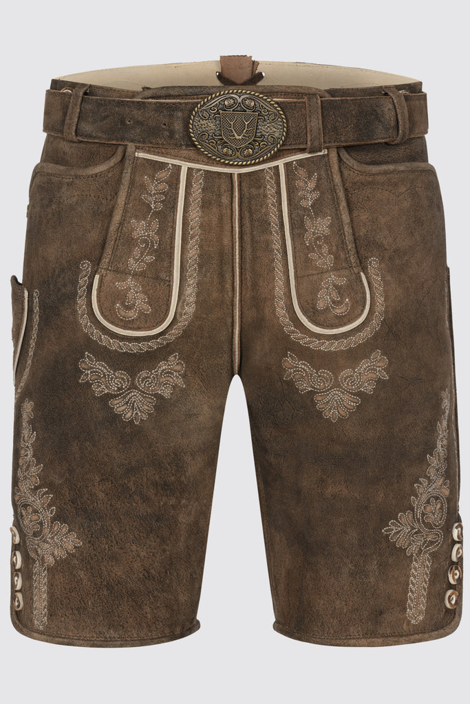 Herren Lederhose QUAN mit Gürtel - Krüger Buam - 962170-000-0007-dquadrat