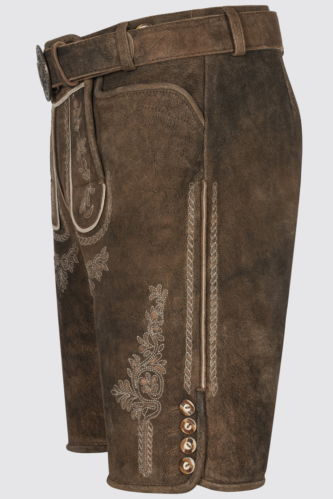 Herren Lederhose QUAN mit Gürtel - Krüger Buam - 962170-000-0007-dquadrat