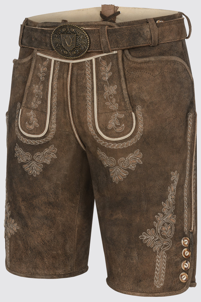 Herren Lederhose QUAN mit Gürtel - Krüger Buam - 962170-000-0007-dquadrat