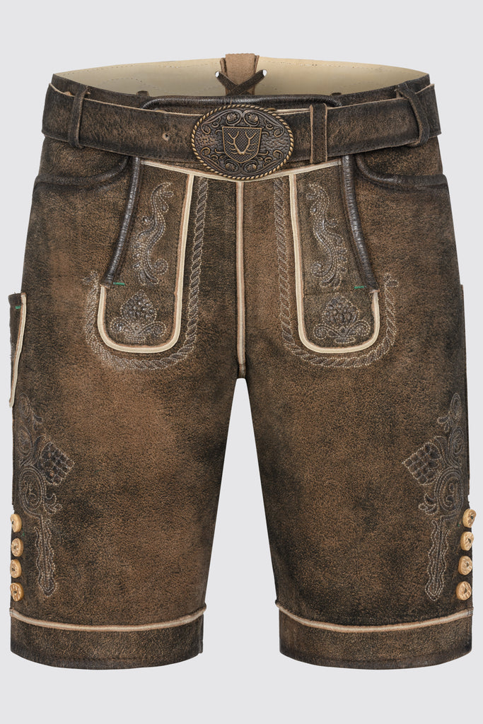 Herren Lederhose WARIS mit Gürtel - Krüger Buam - 961470-000-0007-dquadrat