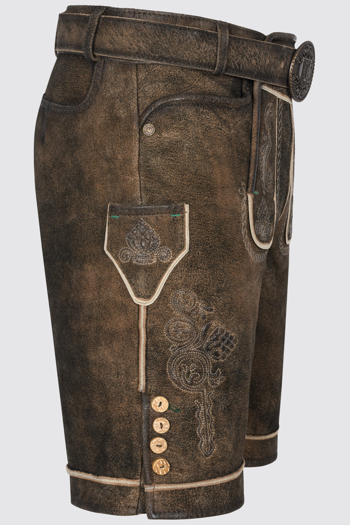 Herren Lederhose WARIS mit Gürtel - Krüger Buam - 961470-000-0007-dquadrat