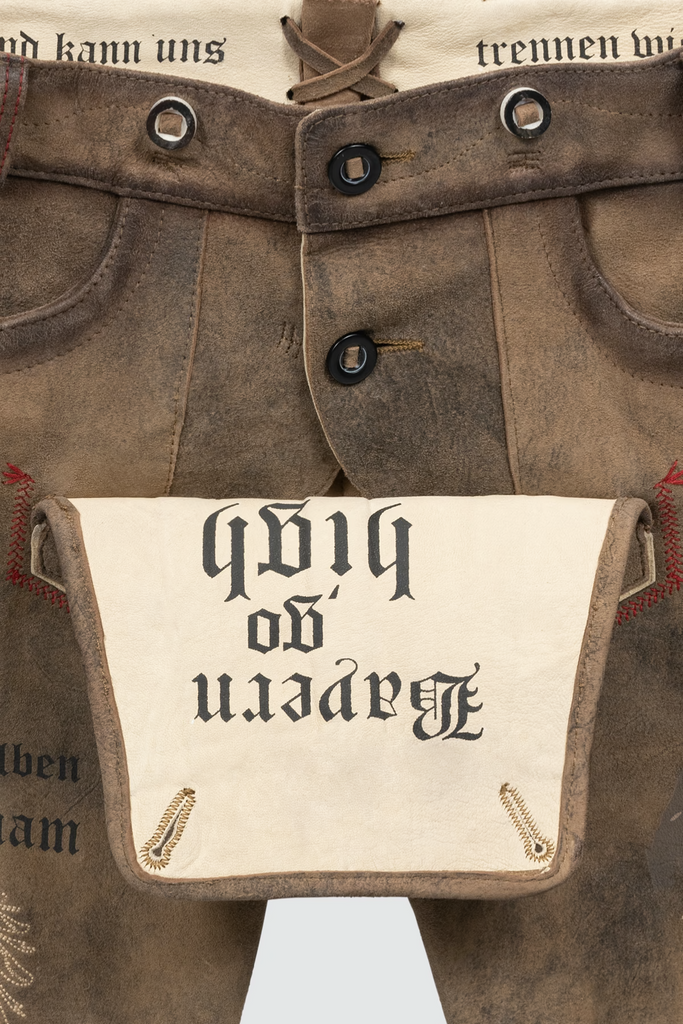 Lederhose FANKERL mit Gürtel - 666070-000-0007 - Krüger x Tream - Herren Lederhose