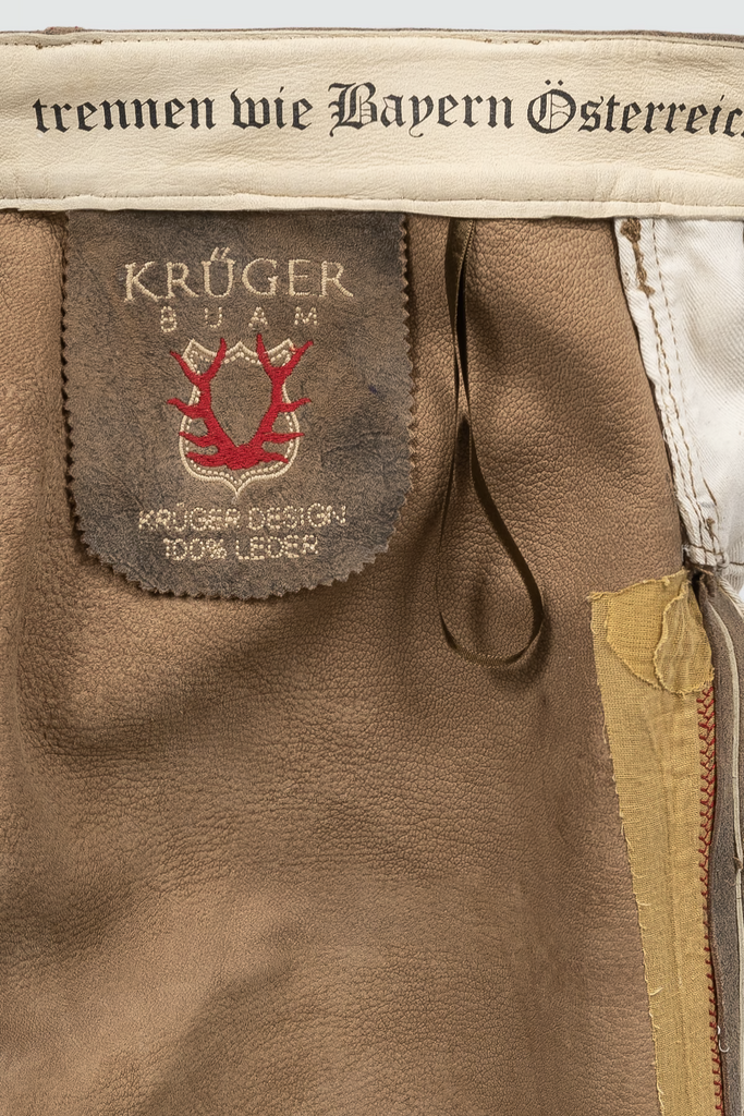 Lederhose FANKERL mit Gürtel - 666070-000-0007 - Krüger x Tream - Herren Lederhose