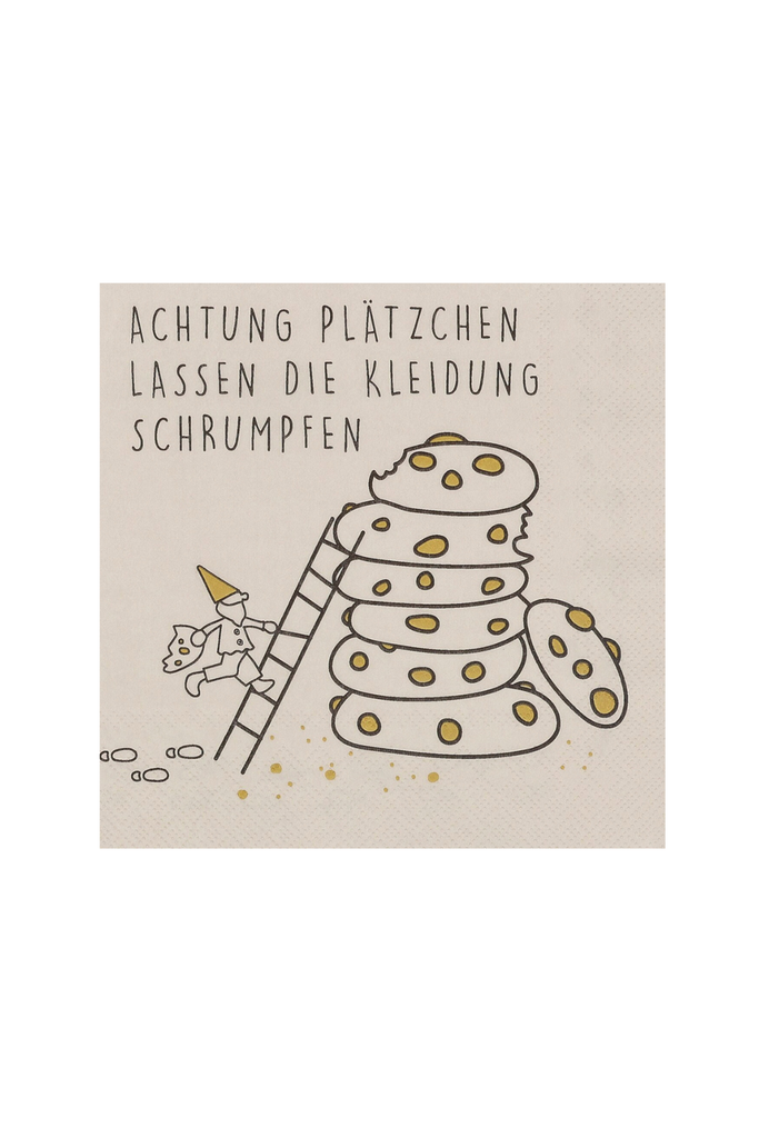 Lunchservietten "Achtung Plätzchen..." 33x33 - 92826 - Räder Design-dquadrat