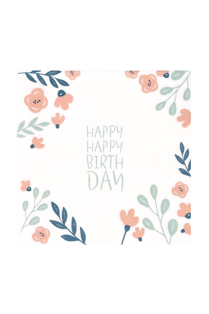 Lunchservietten "Happy happy birthday" - 33x33 cm - 18365 - Räder Design-dquadrat