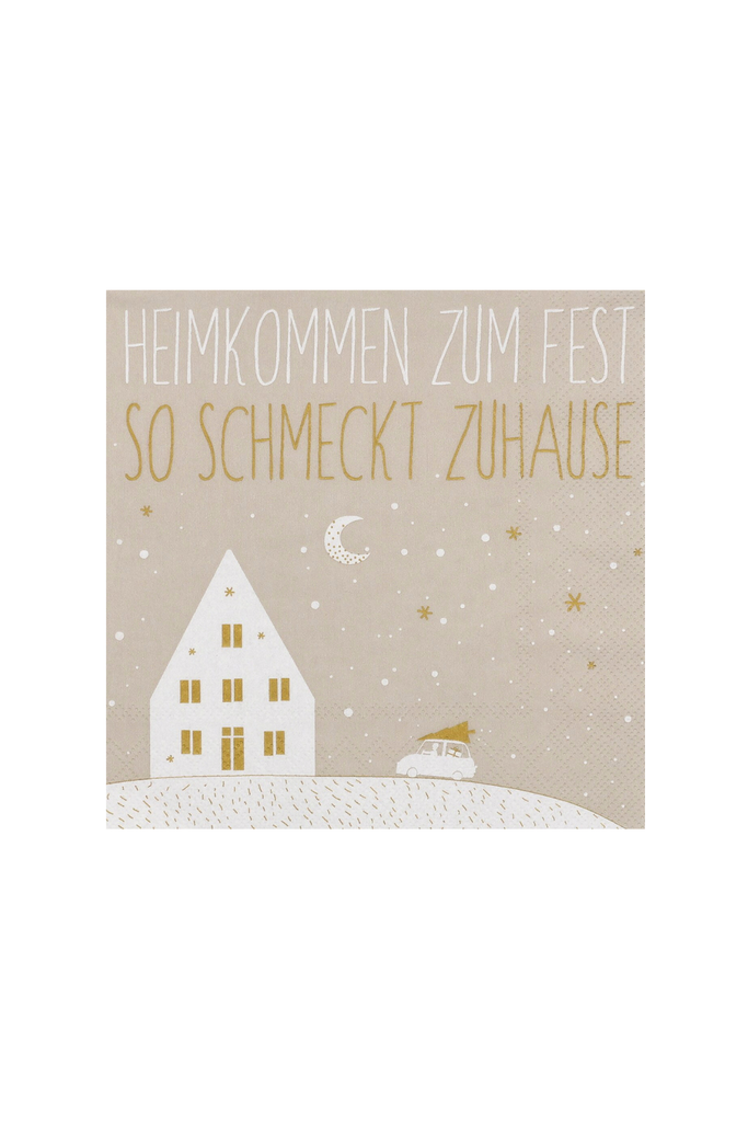 Lunchservietten "Heimkommen zum Fest..." 33x33 - 92711 - Räder Design-dquadrat