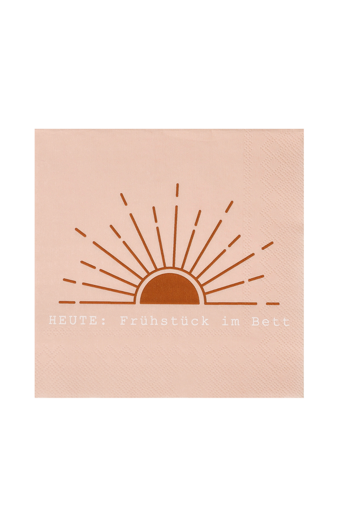Lunchservietten "Heute: Frühstück am Bett" -  33x33 cm - 18296 - Räder Design-dquadrat
