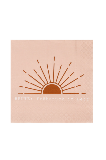 Lunchservietten "Heute: Frühstück am Bett" -  33x33 cm - 18296 - Räder Design-dquadrat