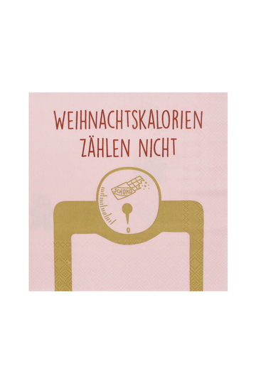 Lunchservietten "Weihnachtskalorien..." 33x33 - 92828 - Räder Design-dquadrat