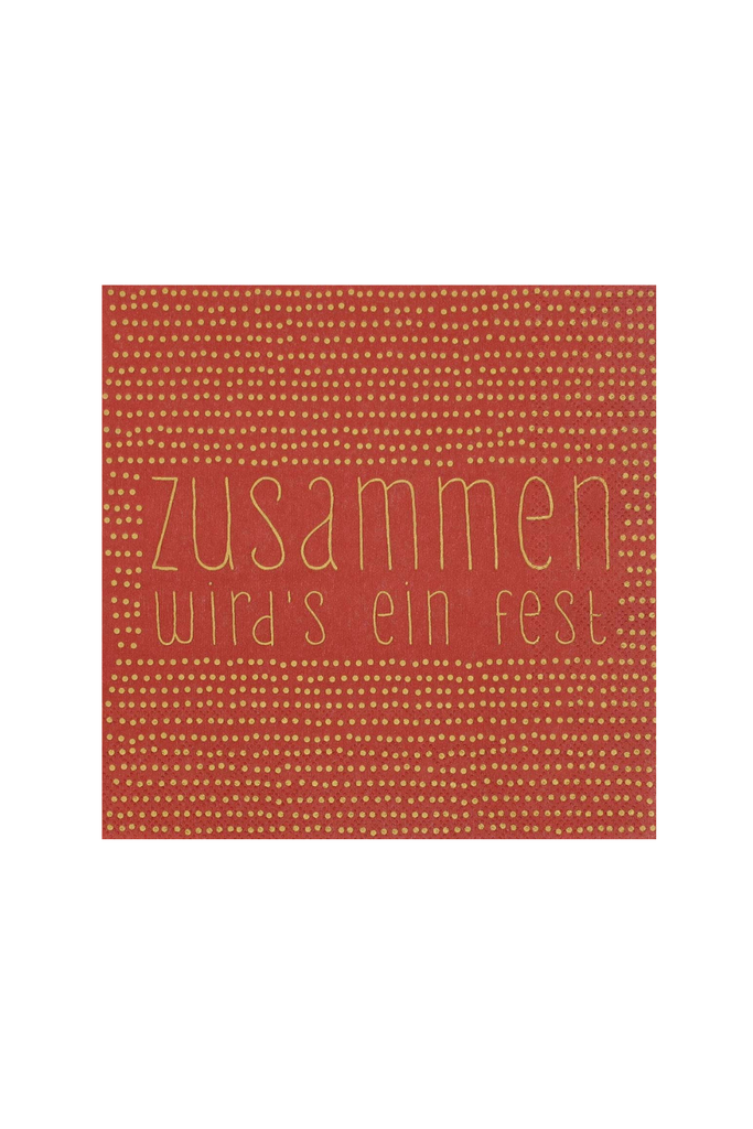 Lunchservietten "Zusammen wird´s ein Fest" 33x33 - 92712 - Räder Design-dquadrat