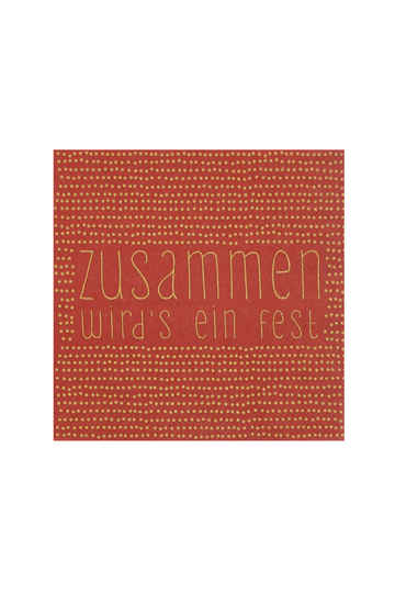 Lunchservietten "Zusammen wird´s ein Fest" 33x33 - 92712 - Räder Design-dquadrat