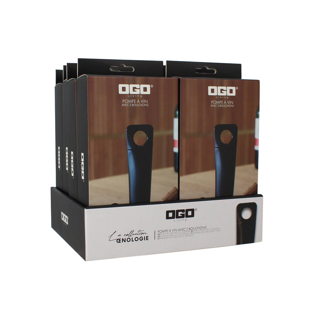 Luxuriöse, mattschwarze Weinpumpe mit 2 Silikonstopfen - 7911234 - Ogo living-dquadrat