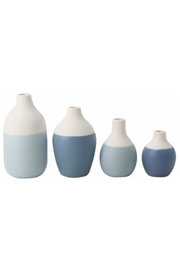 Mini Flaschenvasen - blau 4er Set - 18228 - Räder Design-dquadrat