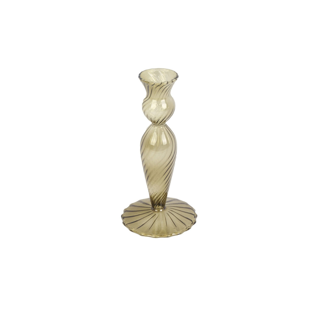 PT3729MG Kerzenhalter Candle Holder Swirl Moss Green Present Time
