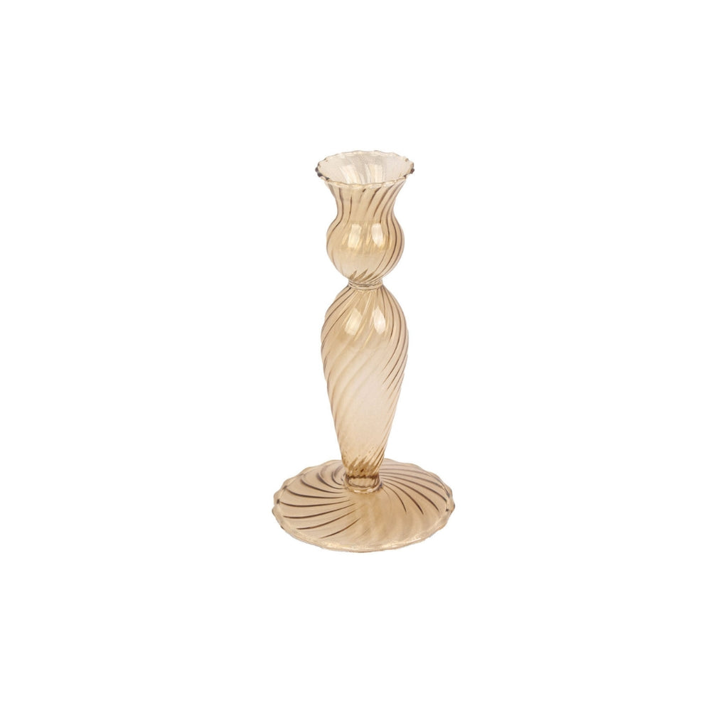 PT3729SB Kerzenhalter Candle Holder Swirl Sand Brown Present Time