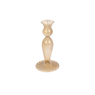 PT3729SB Kerzenhalter Candle Holder Swirl Sand Brown Present Time