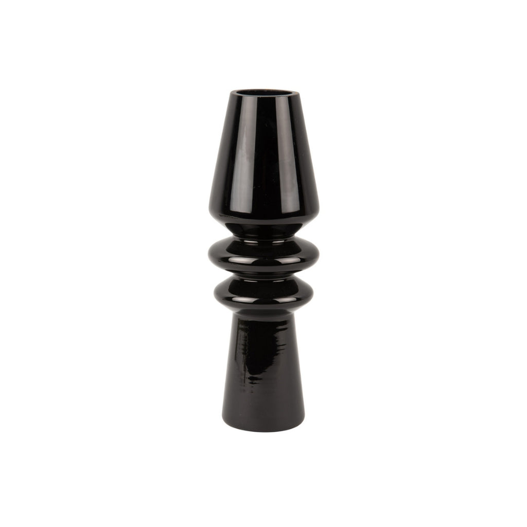 PT3932BK Vase Sparkle Cone Glass present time 