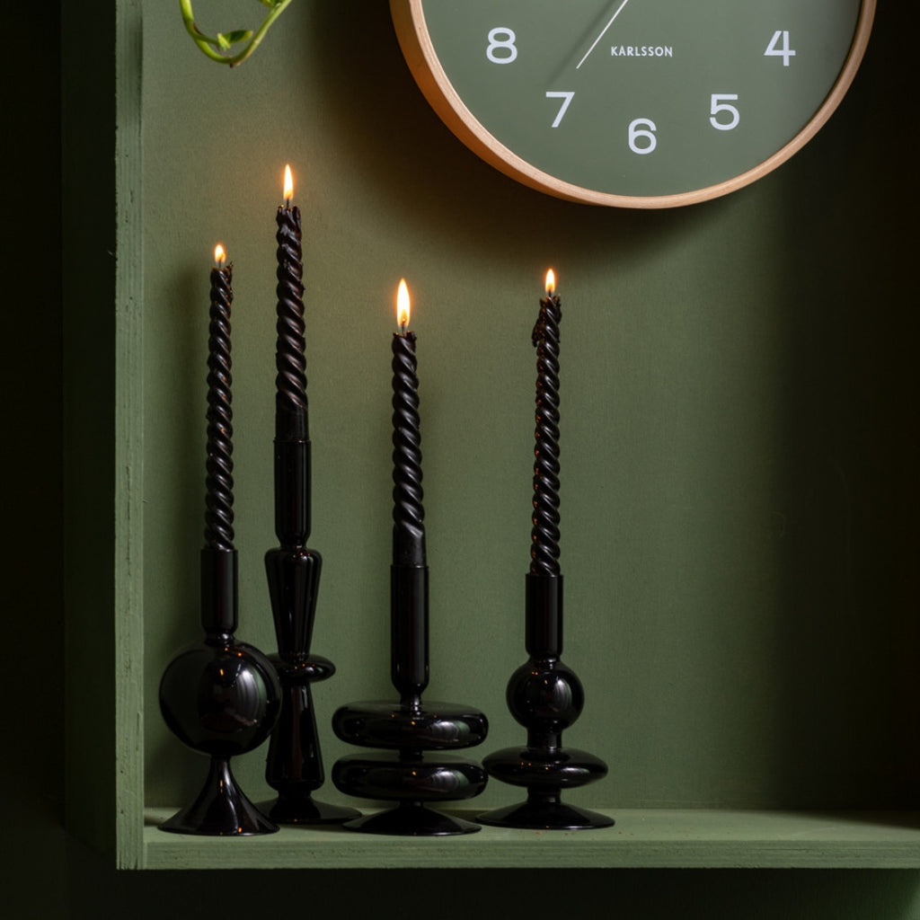 PT3933BK Kerzenhalter Candle Holder Sparkle Double Ring Schwarz present time