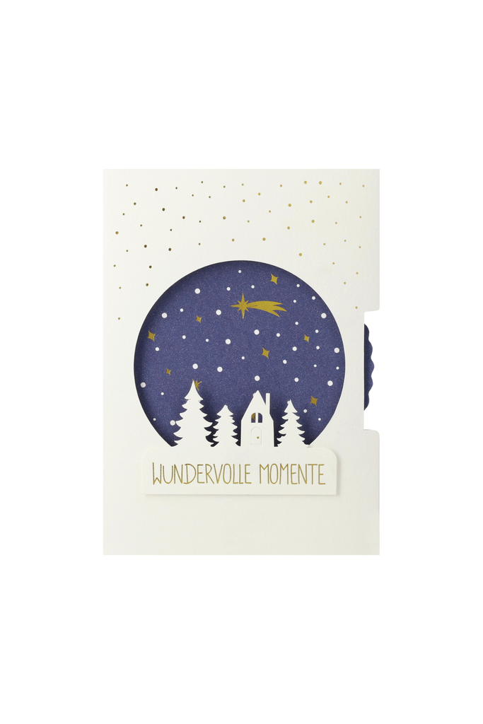 Schneekugelkarte "Wundervolle Momente"- Karte - 92803 - Räder Design-dquadrat