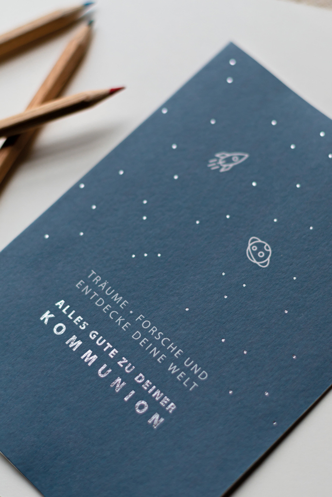 Segenkarte Weltall - Kommunion - 63518 - Räder Design-dquadrat