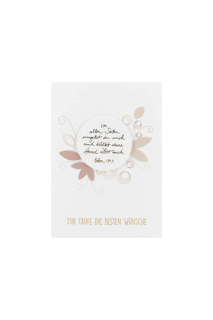 Segenswunschkarte - Zur Taufe die besten Wünsche - 71033 - Räder Design-dquadrat