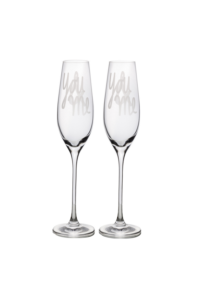 Sektglas - 2er Set - HOCHZEIT YOU & ME 17759 - Räder Design - Küche