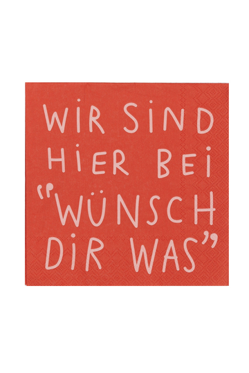Serviette 33x33cm - WÜNSCH DIR WAS - 17393 - Räder Design - Küche