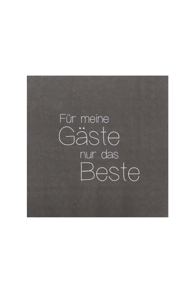 Serviette 33 x 33 cm - Für meine Gäste nur das Beste - 17953 - Räder Design-dquadrat