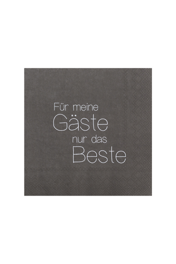Serviette 33 x 33 cm - Für meine Gäste nur das Beste - 17953 - Räder Design-dquadrat