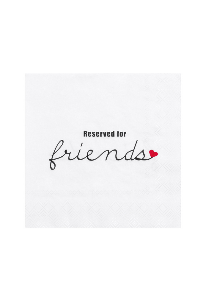 Serviette 33x33cm - Reserved for Friends - 17955 - Räder Design-dquadrat
