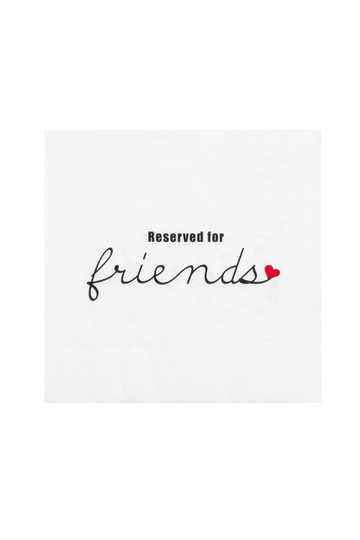 Serviette 33x33cm - Reserved for Friends - 17955 - Räder Design-dquadrat