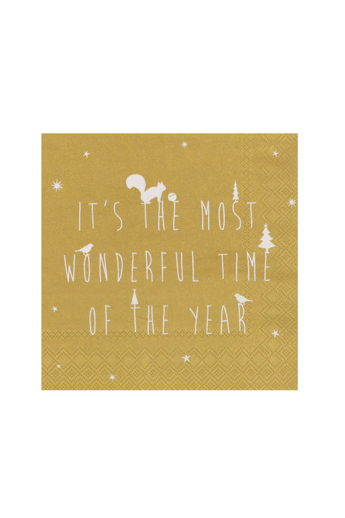 Servietten "It´s the most wonderful time of the year" 33x33 - 92892 - Räder Design-dquadrat