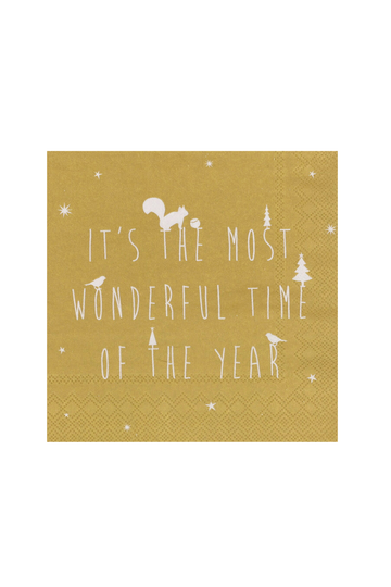 Servietten "It´s the most wonderful time of the year" 33x33 - 92892 - Räder Design-dquadrat