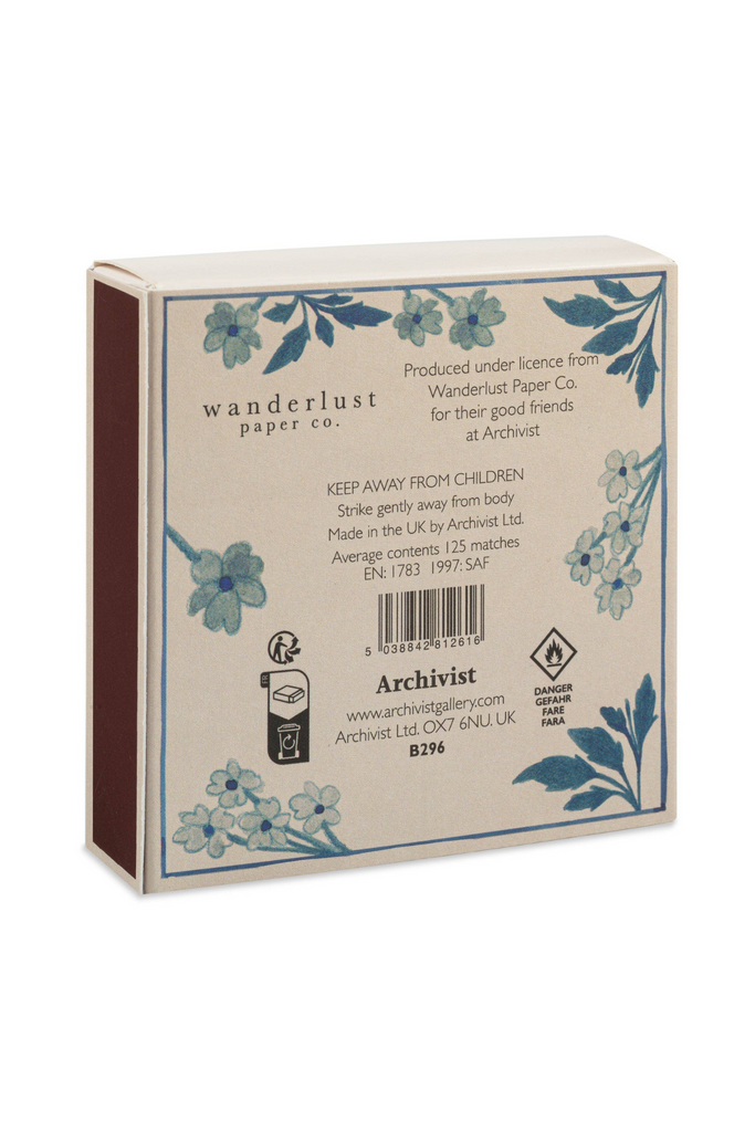 Sicherheitsstreichhölzer - Blaues Blumenmuster - Archivist Gallery - Europe - Quadratisch-dquadrat