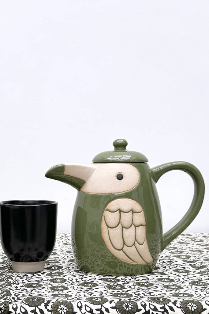 Teekanne - Grüner Vogel - 17544 - Opjet Paris-dquadrat