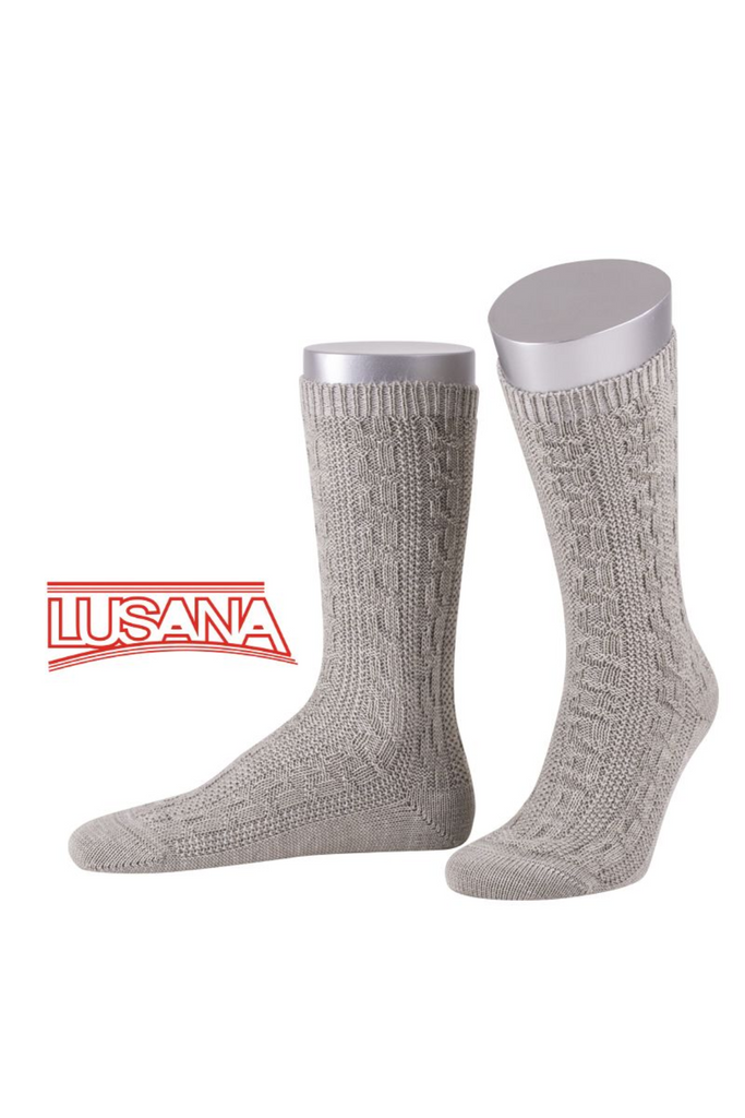 Trachtensocke - Handgekettelte Spitze - Farbe Trachtenbraun - L5697-dquadrat