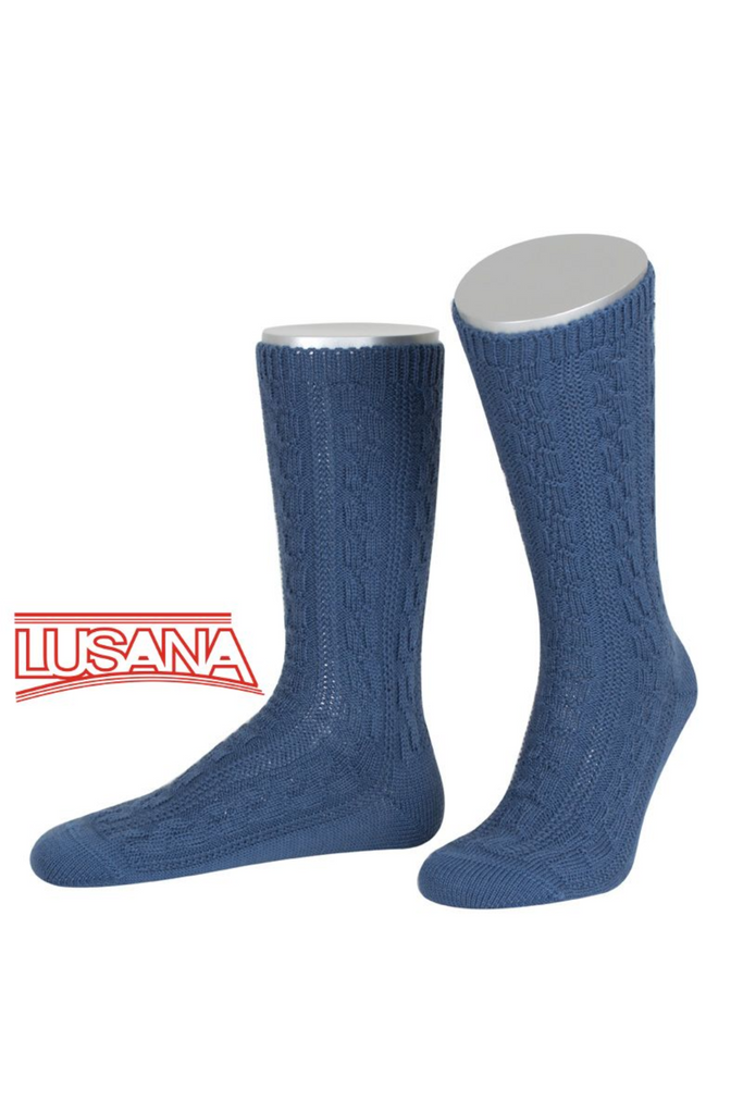 Trachtensocke - Handgekettelte Spitze - Farbe Trachtenbraun - L5697-dquadrat