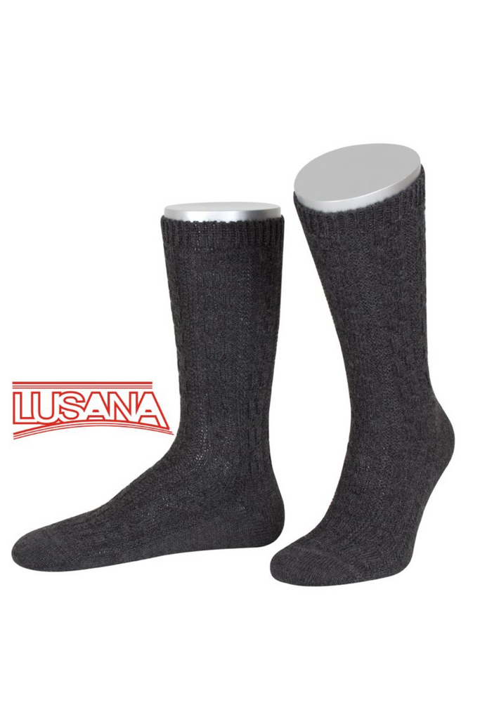 Trachtensocke - Handgekettelte Spitze - Farbe Trachtenbraun - L5697.12-dquadrat