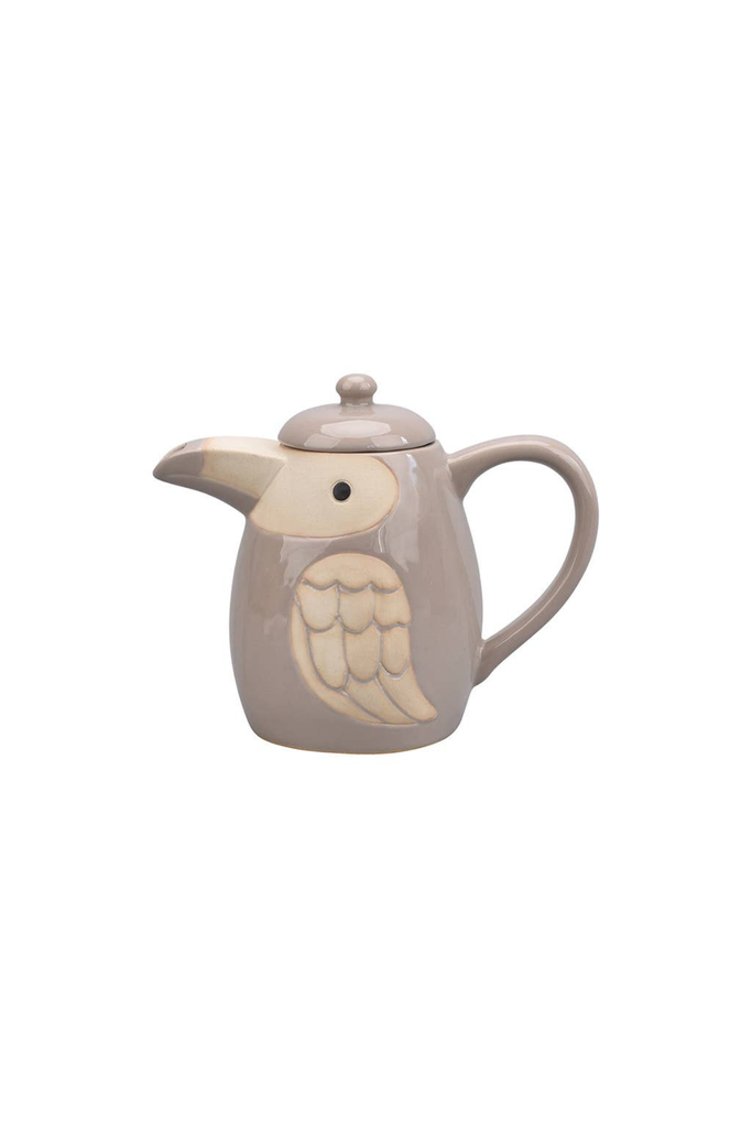 Vogel Teekanne - Beige - L12,5 T12,5 H16cm - Opjet Paris - Wohnen-dquadrat