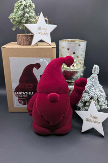 Winke Wichtel - bordeaux Flock -  Kunststoff 12*17cm - 49134 - AM Design - Weihnachten-dquadrat