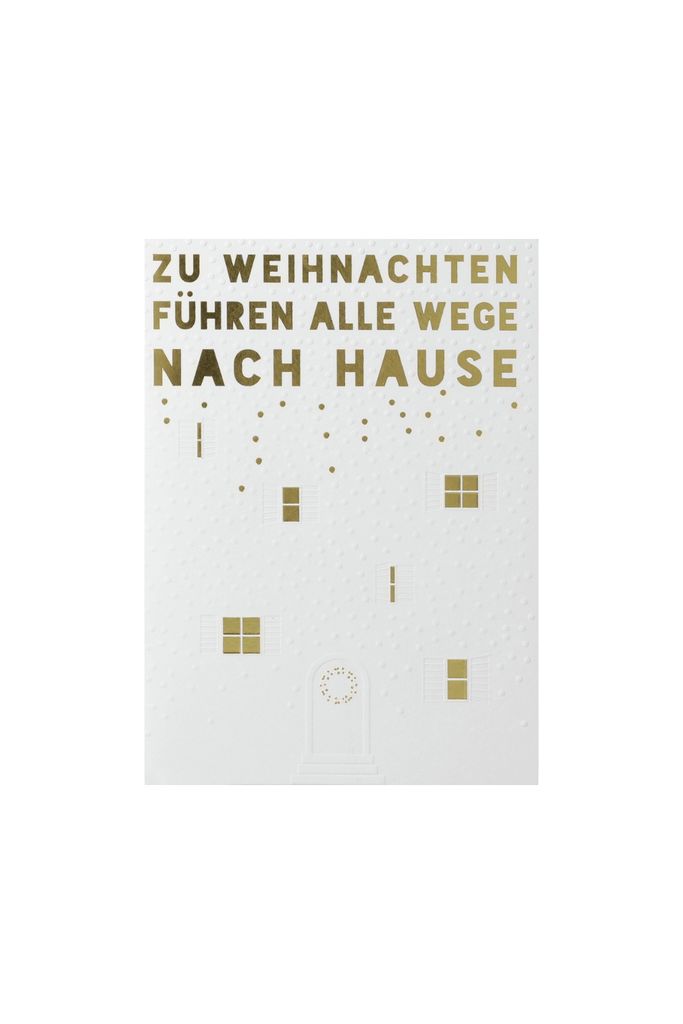 Winterhaus Karte "Zu Weihnachten führen..." - 92759 - Räder Design-dquadrat