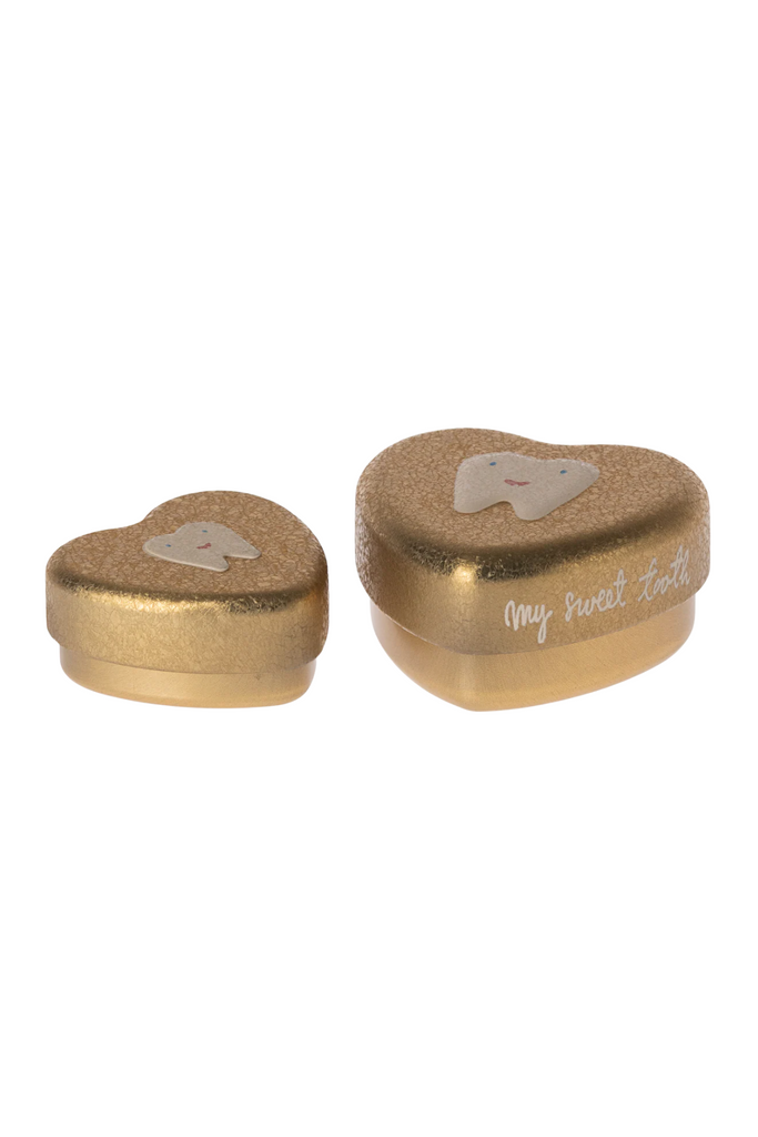 Zahndose - 2-teiliges Set - Gold - Herz - 19-4600-00 - Maileg-dquadrat